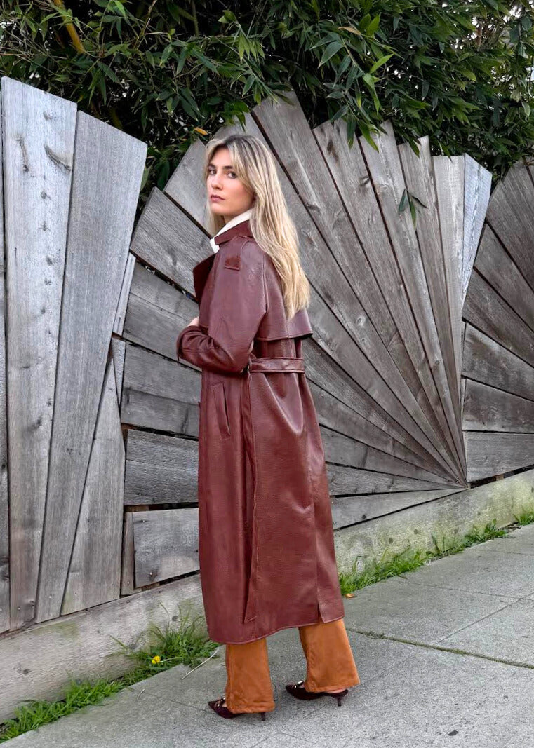 Piccadilly Vegan Leather Trench