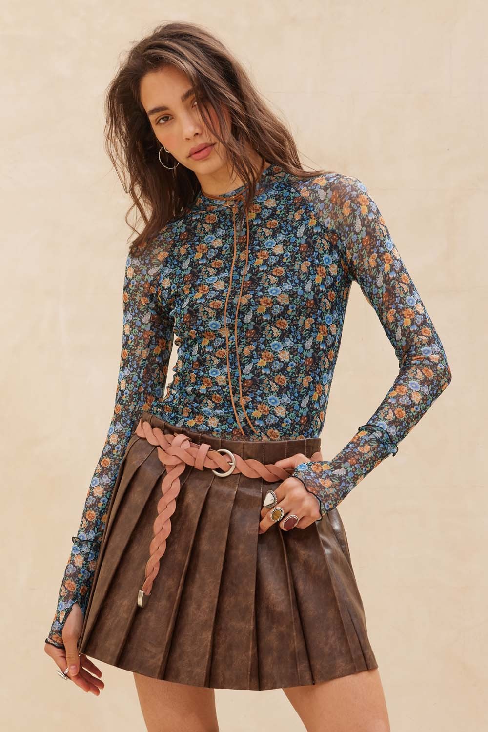 Nicolette Mesh Floral Top