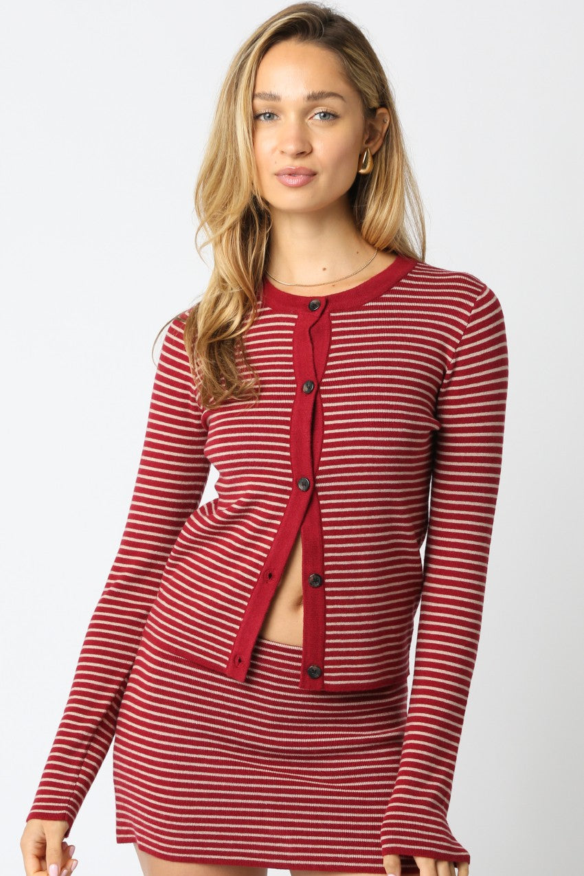 Rouge Brittany Striped Cardigan