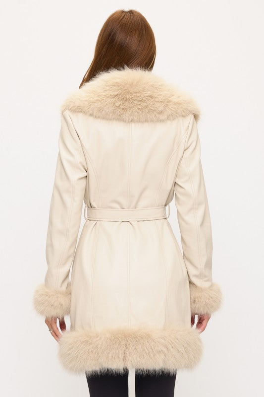 Halley Fur Trimmed Coat