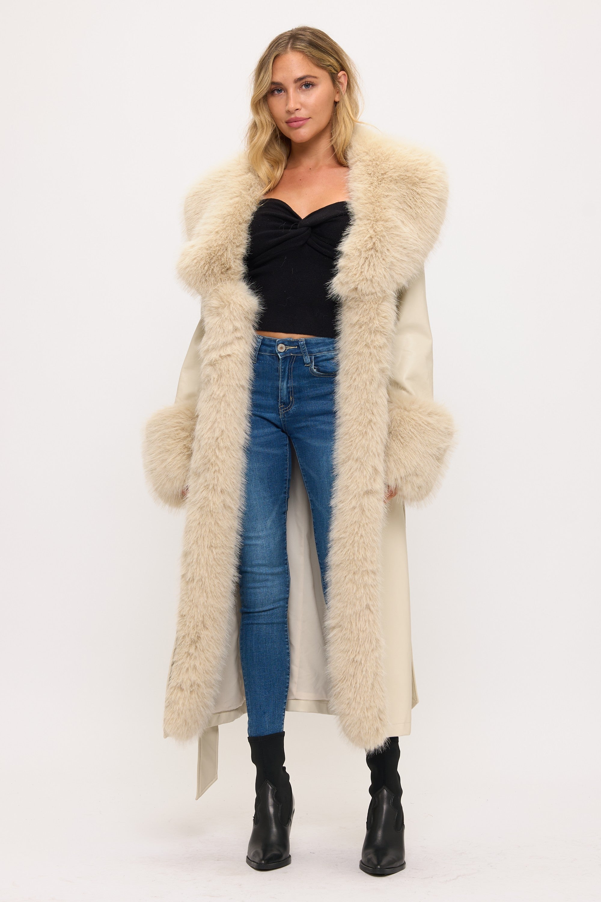 Sinclair Fur Trimmed Coat