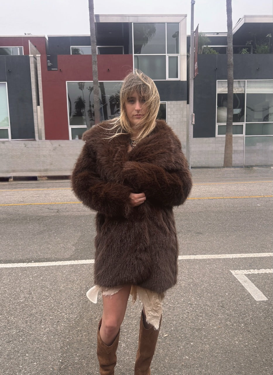 Main Character Faux Fur Coat