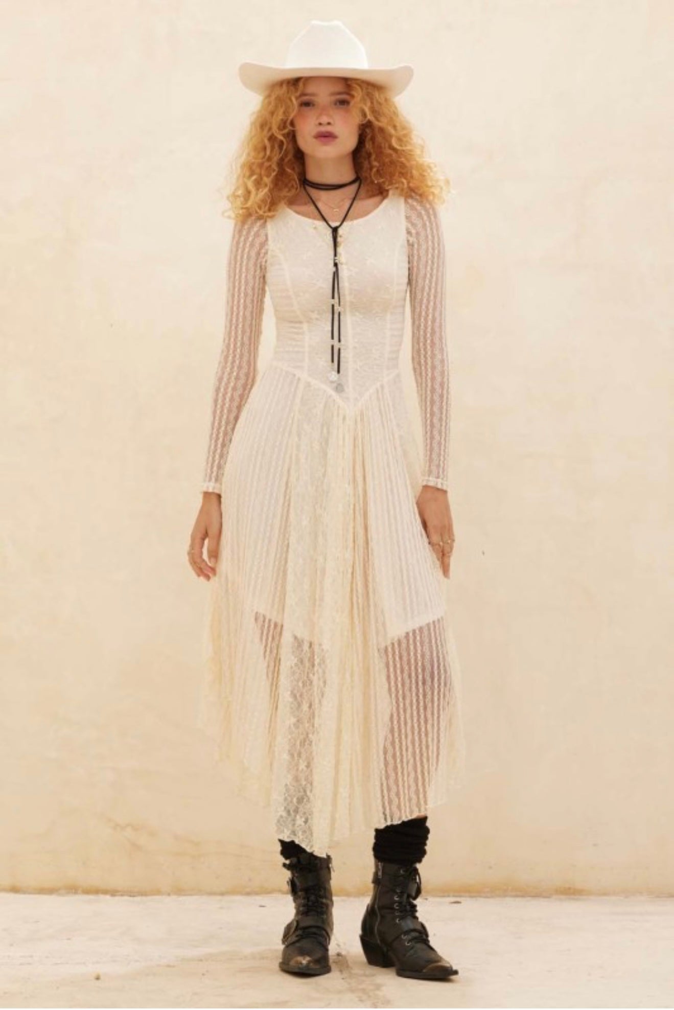 Fortuna Lace Midi Dress