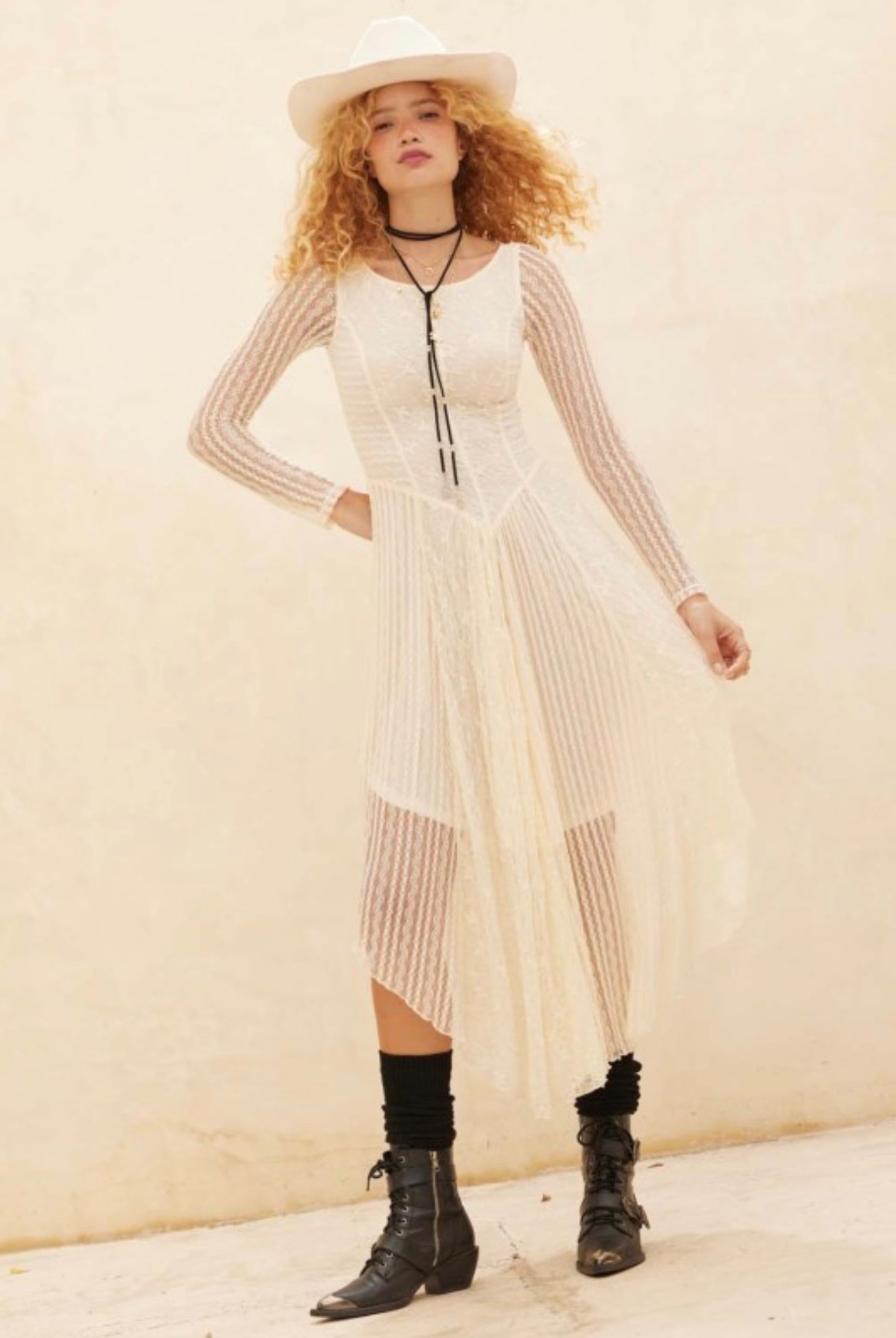 Fortuna Lace Midi Dress