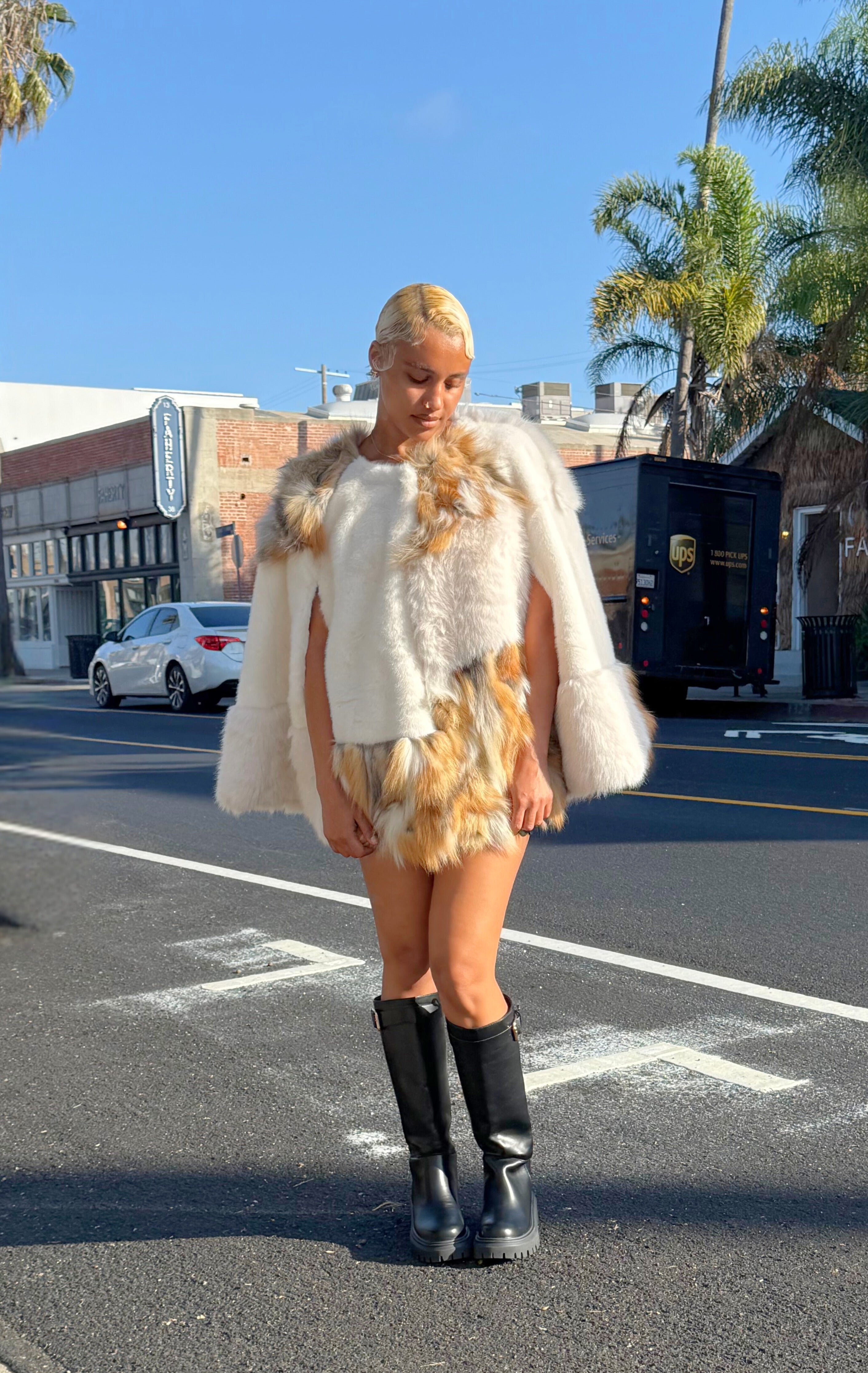 Juno Faux Fur Cape