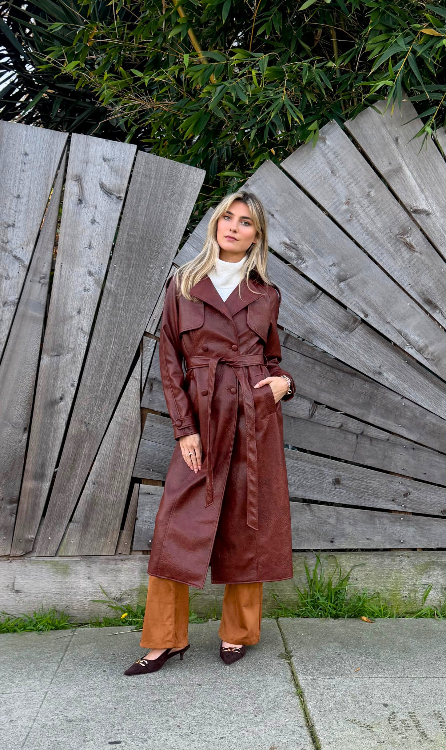 Piccadilly Vegan Leather Trench