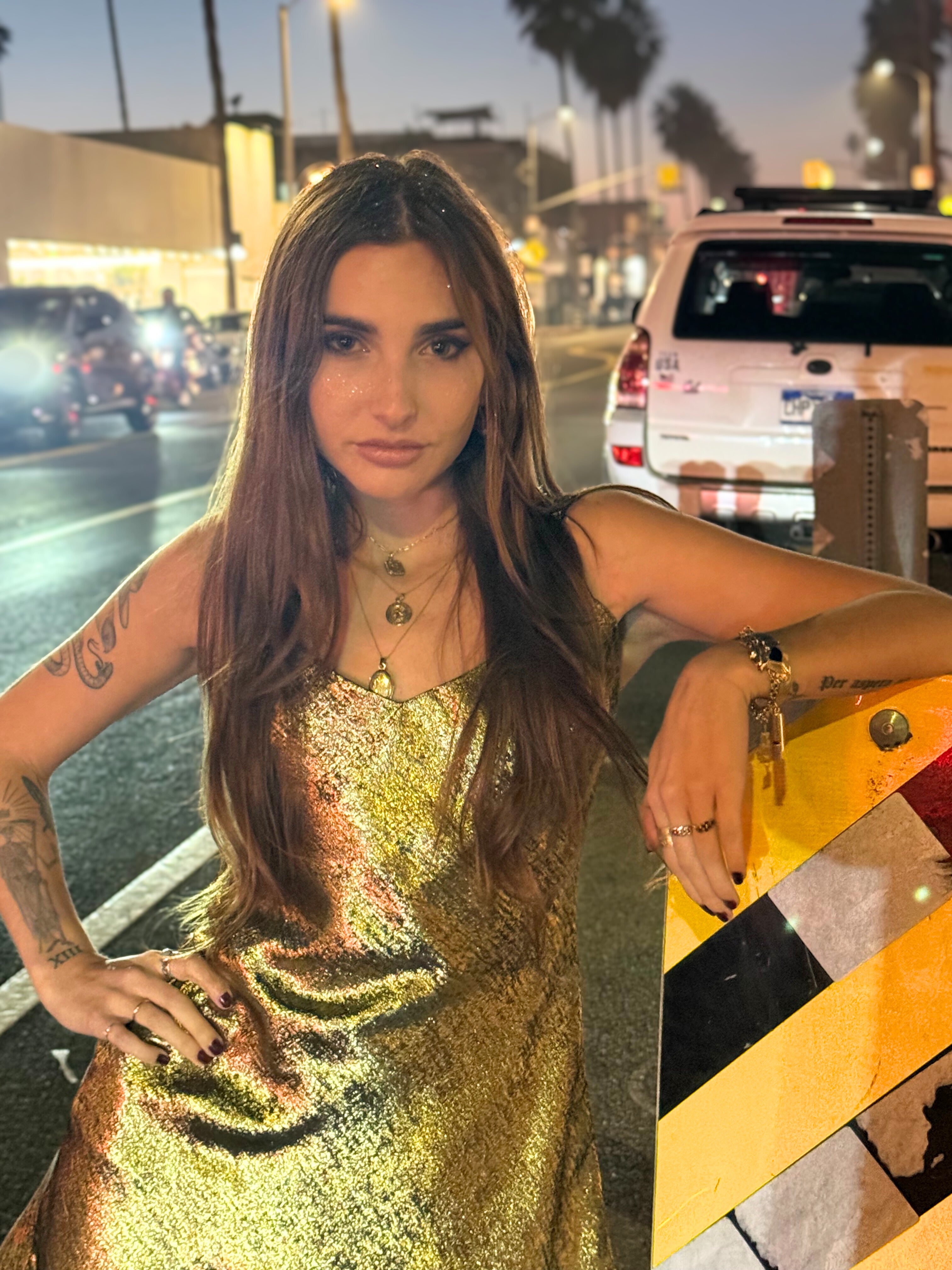 Naomi Metallic Mini Dress