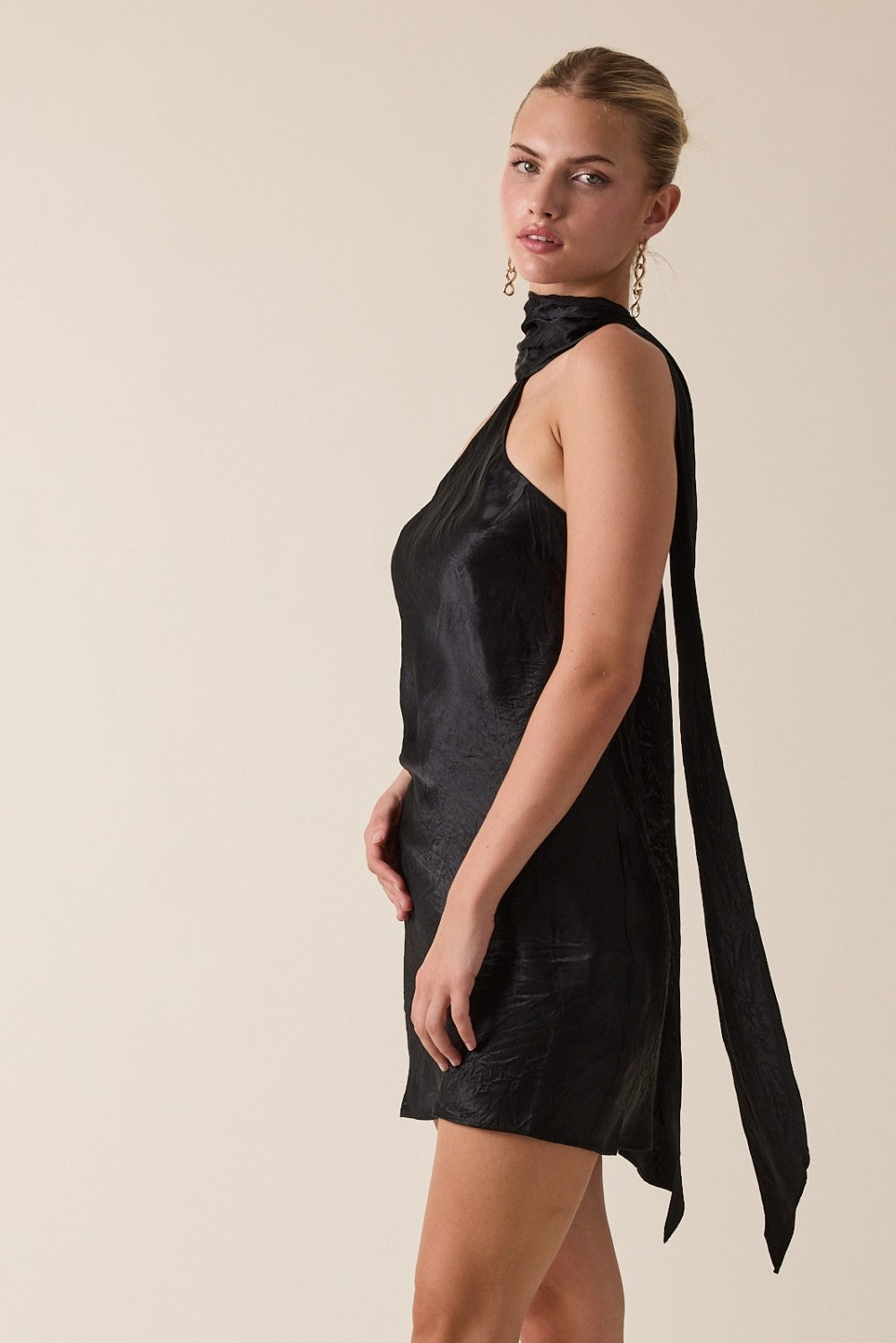 Ara Satin Mini Dress