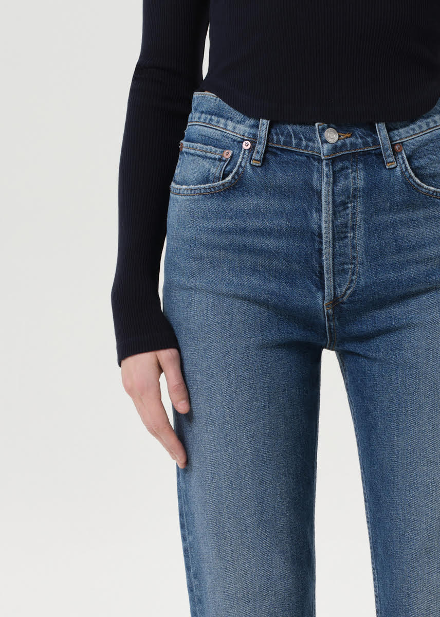 90s Pinch Waist Cropped Jean