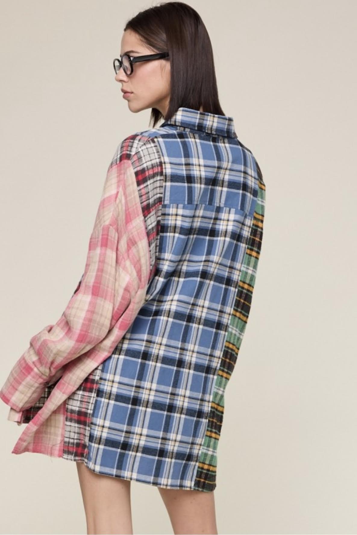 Taylor Multi Plaid Buton Up