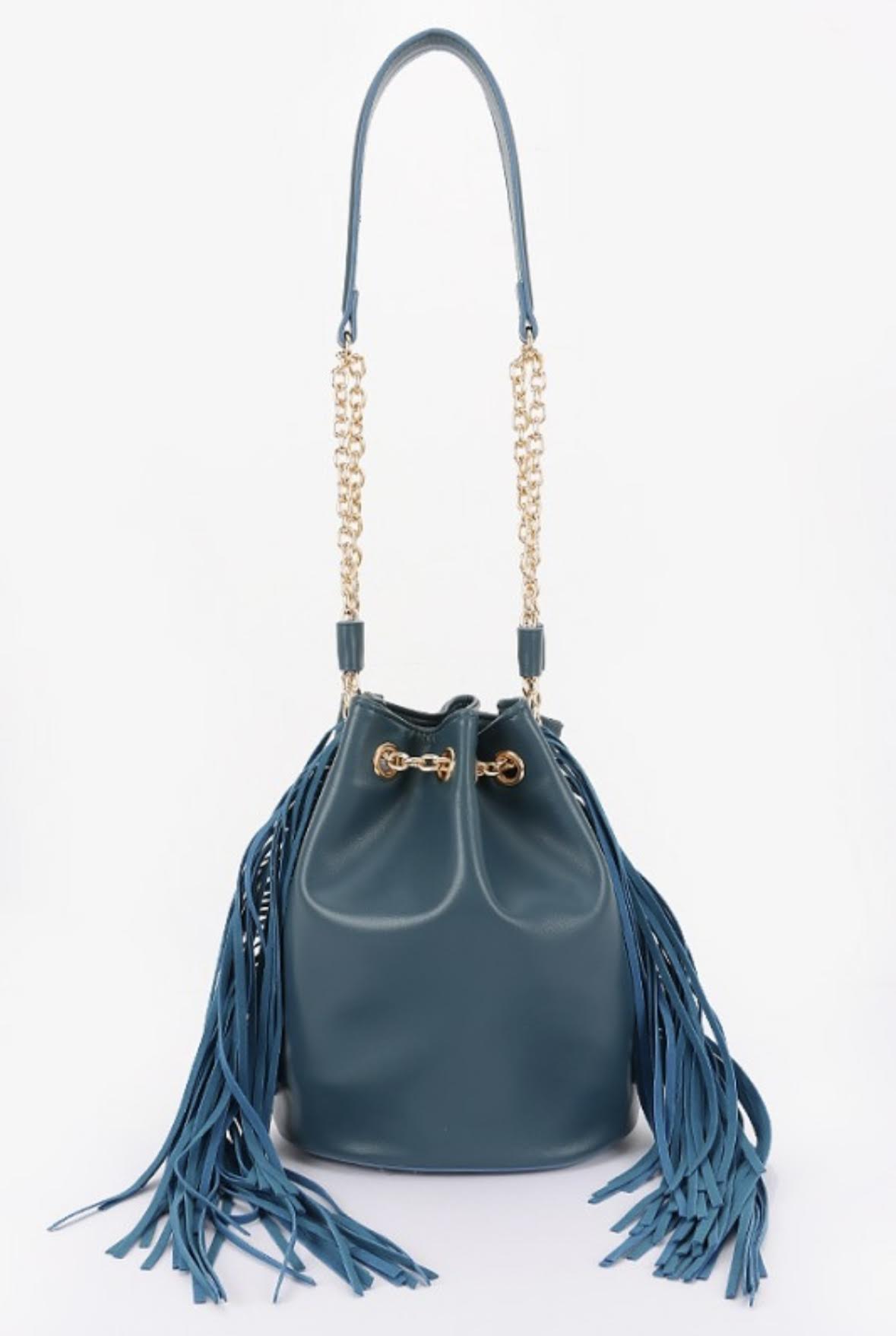 Casey Fringe Bucket Bag