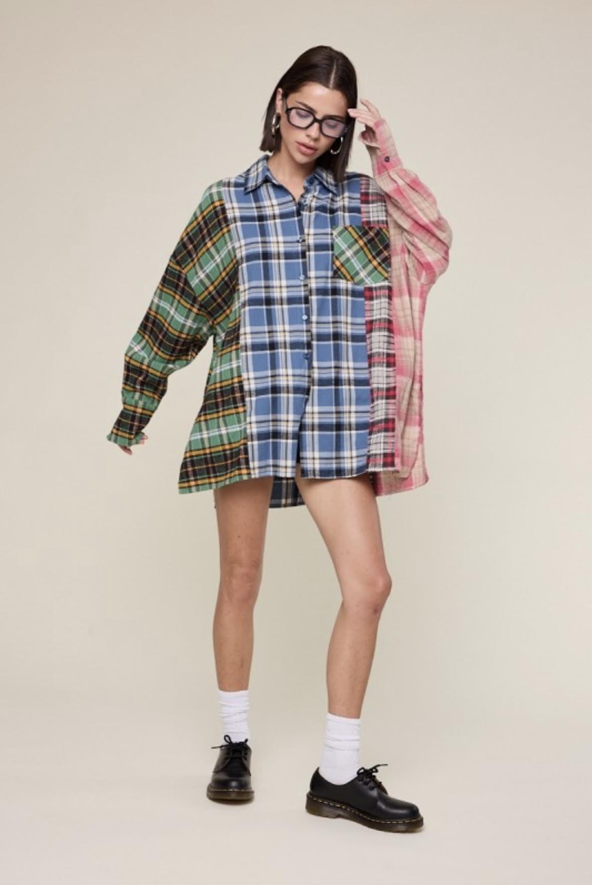 Taylor Multi Plaid Buton Up