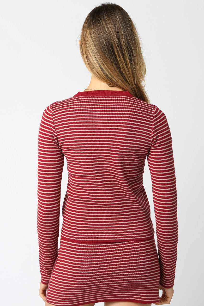 Rouge Brittany Striped Cardigan