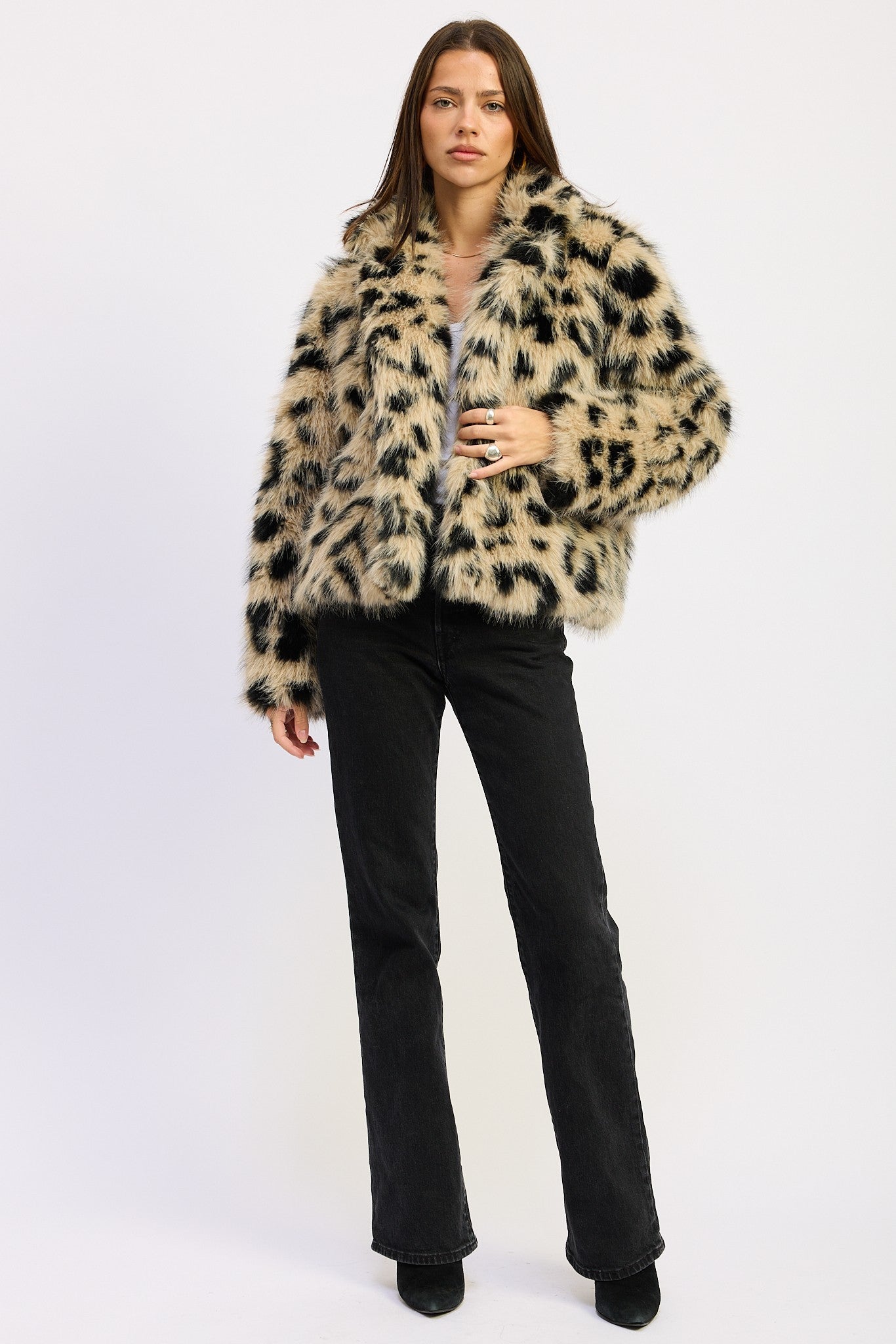 Leona Leopard Faux Fur Coat