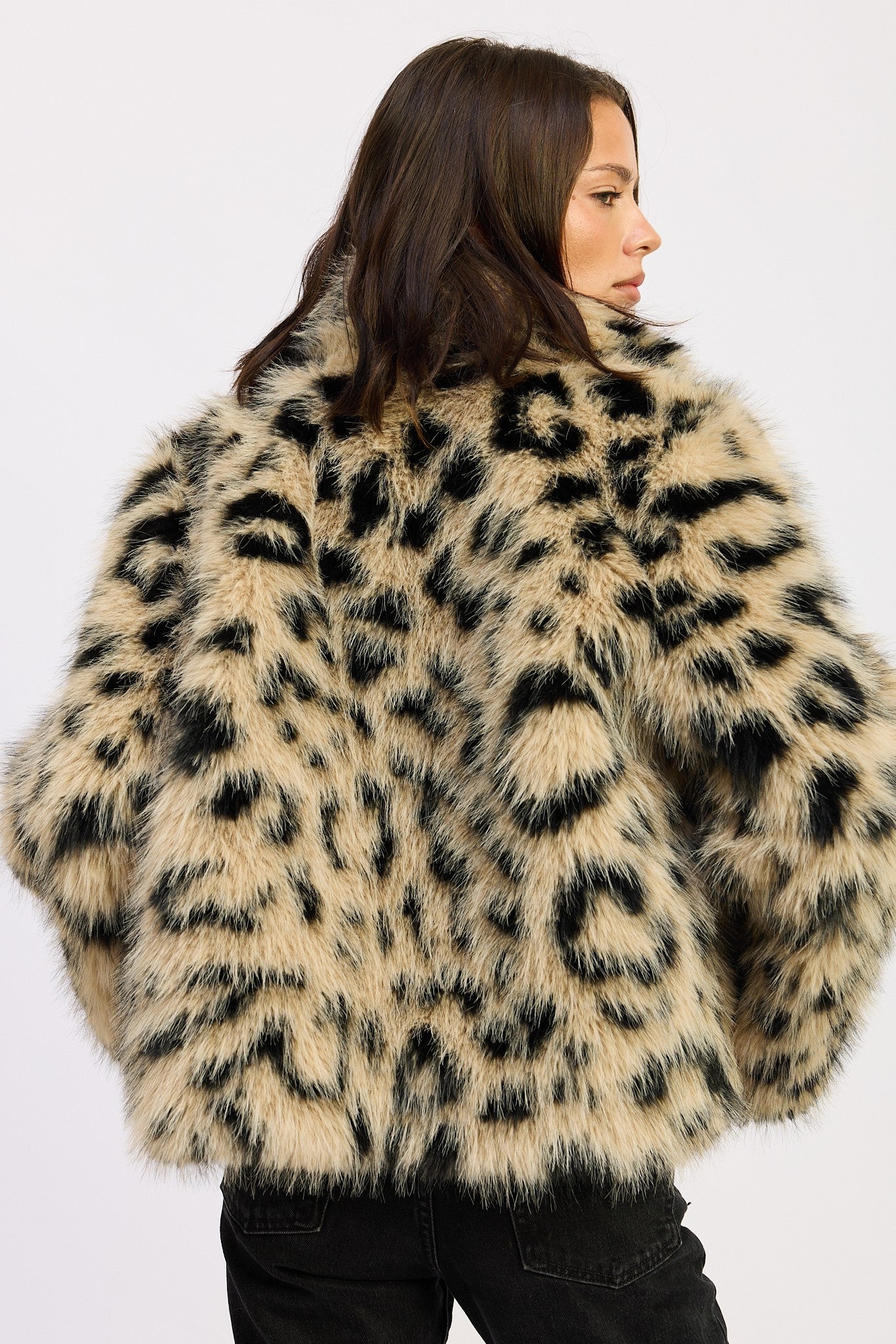 Leona Leopard Faux Fur Coat