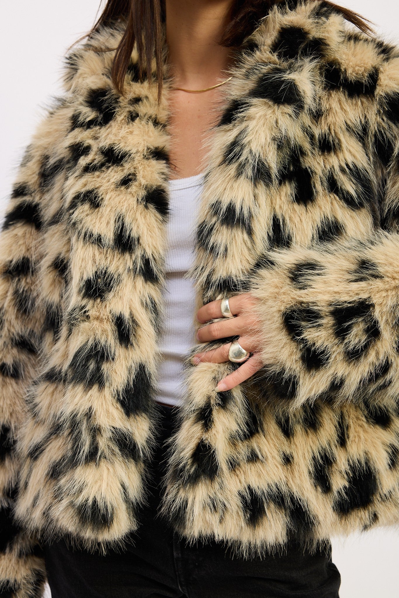 Leona Leopard Faux Fur Coat