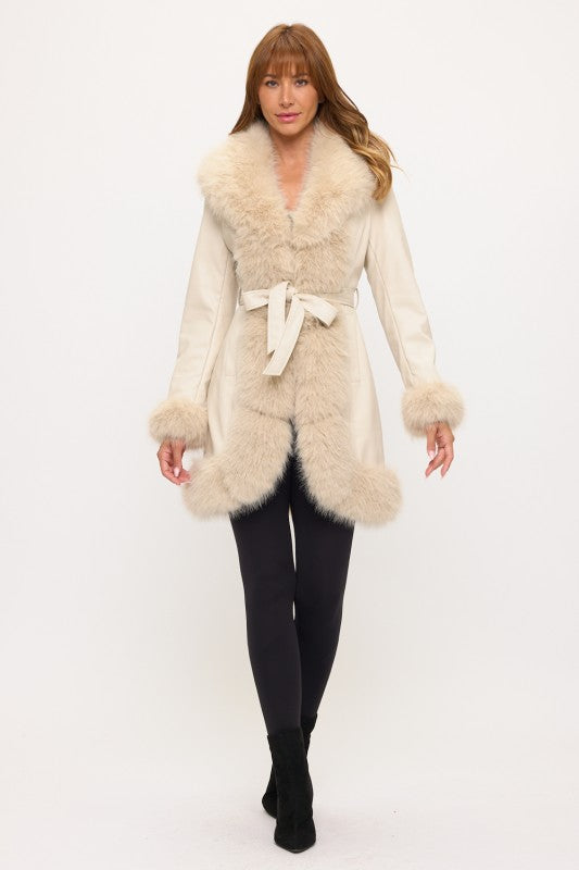 Halley Fur Trimmed Coat