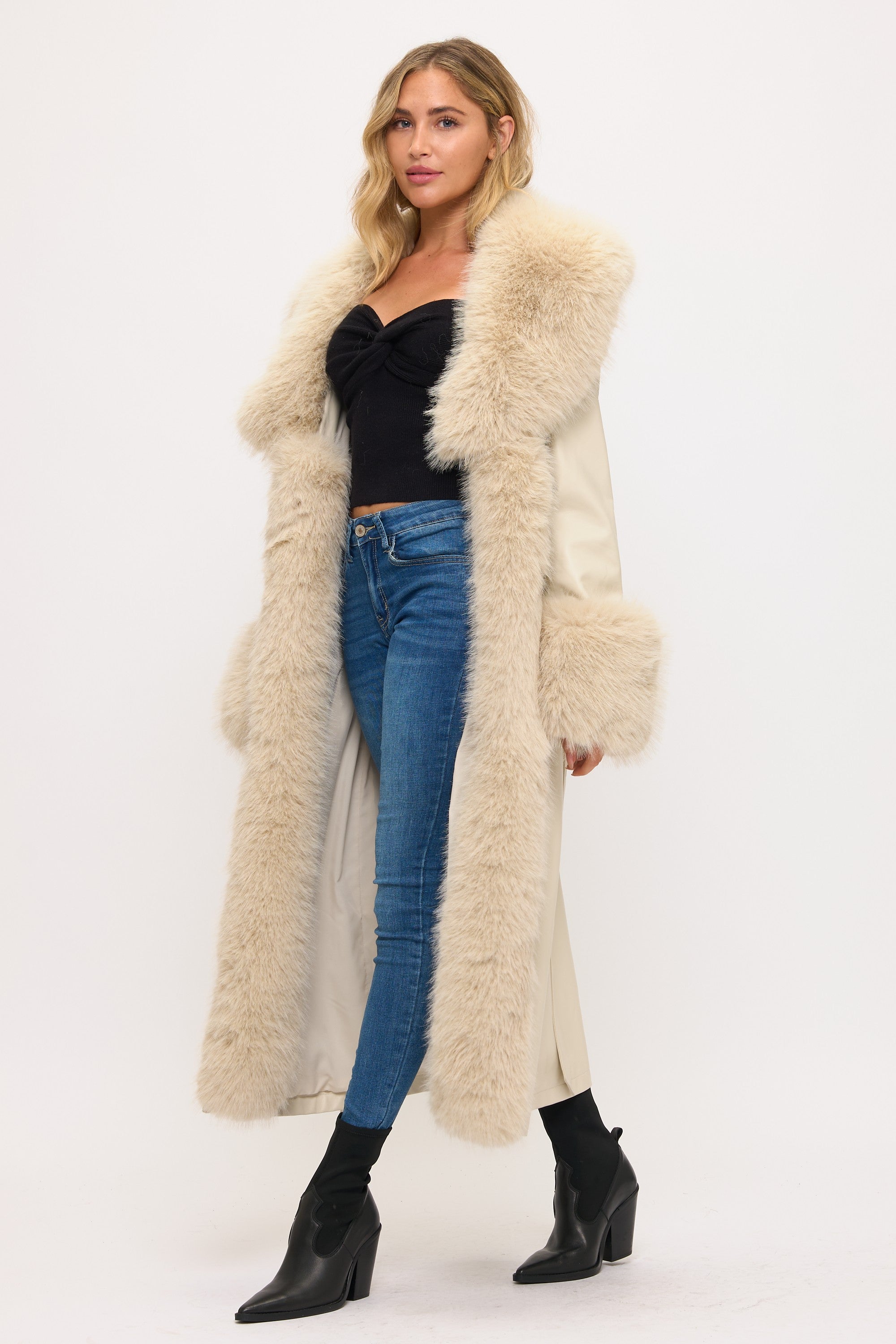 Sinclair Fur Trimmed Coat