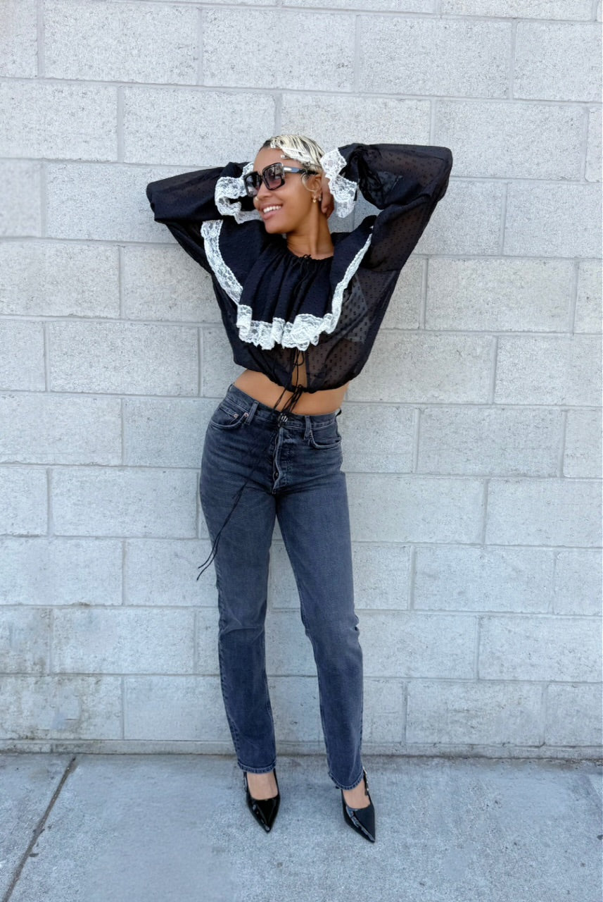 90s Pinch Waist Long Jean