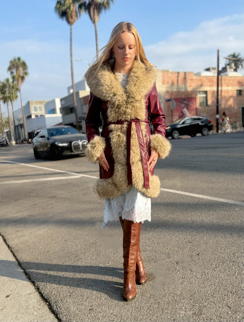 Ariana Fur Trimmed Coat