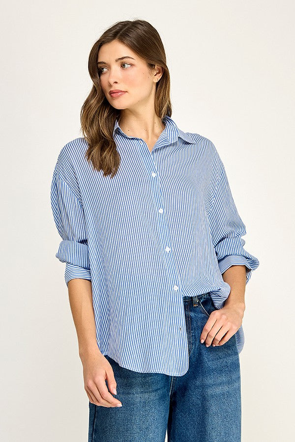 Jenna Striped Button Up