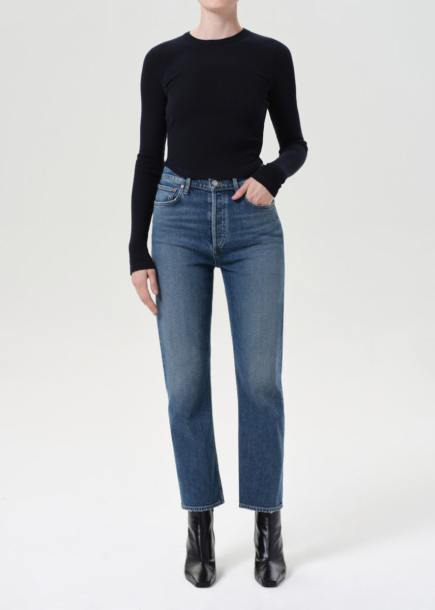 90s Pinch Waist Cropped Jean