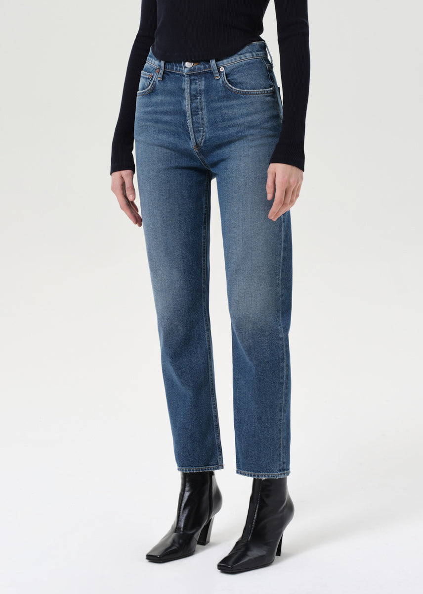 90s Pinch Waist Cropped Jean