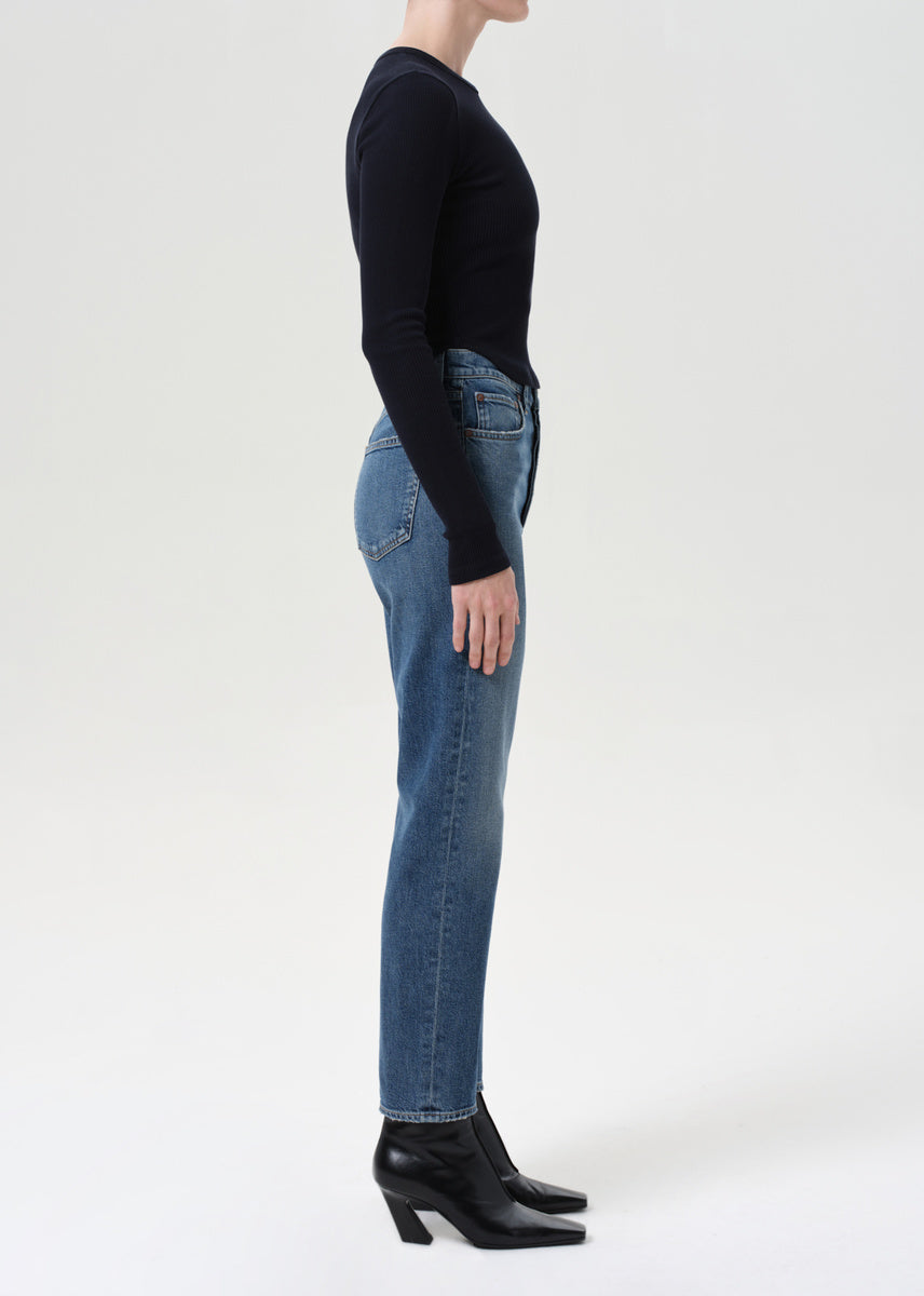 90s Pinch Waist Cropped Jean