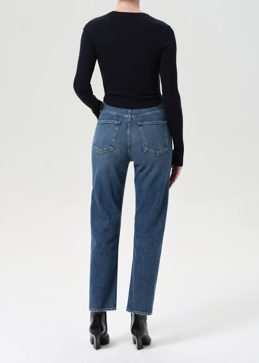 90s Pinch Waist Cropped Jean