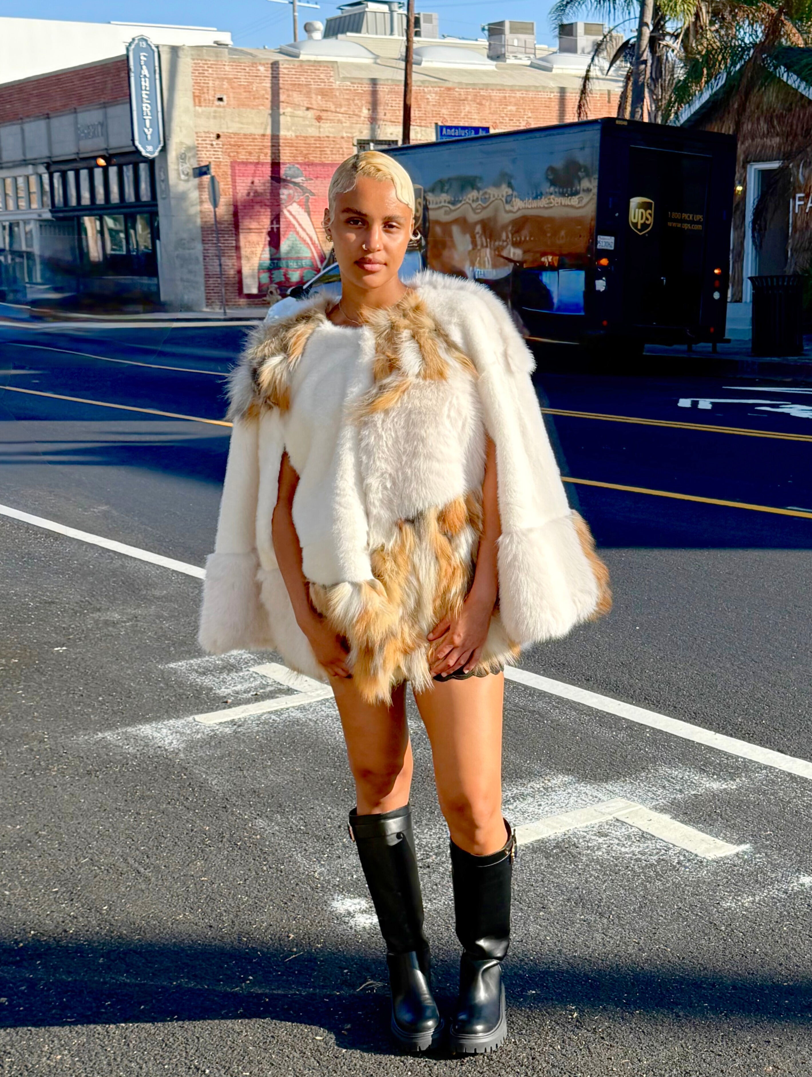 Juno Faux Fur Cape