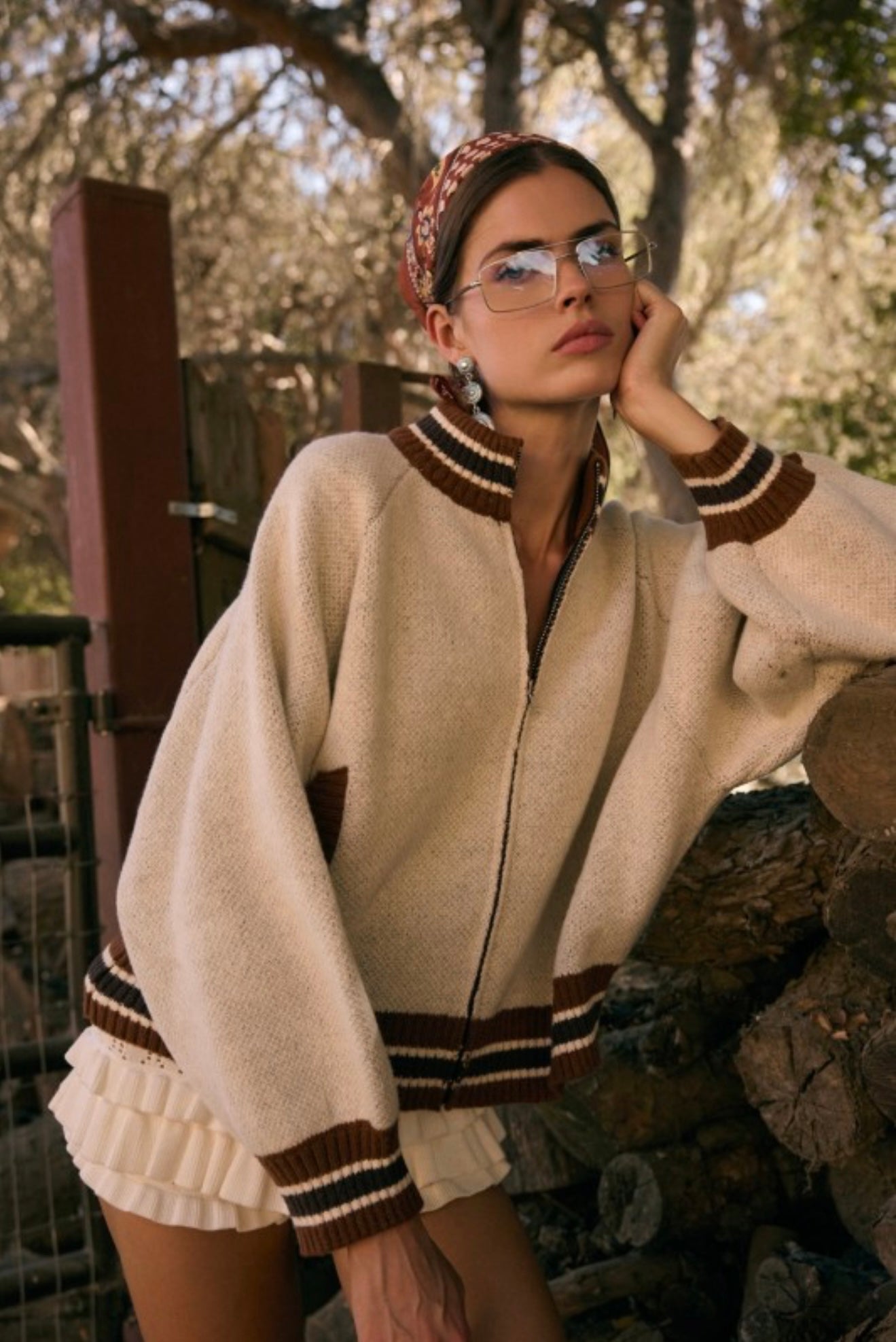Jess Varsity Sweater Jacket