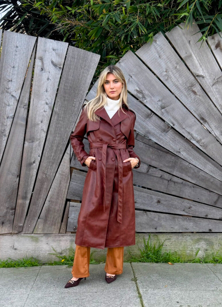 Piccadilly Vegan Leather Trench