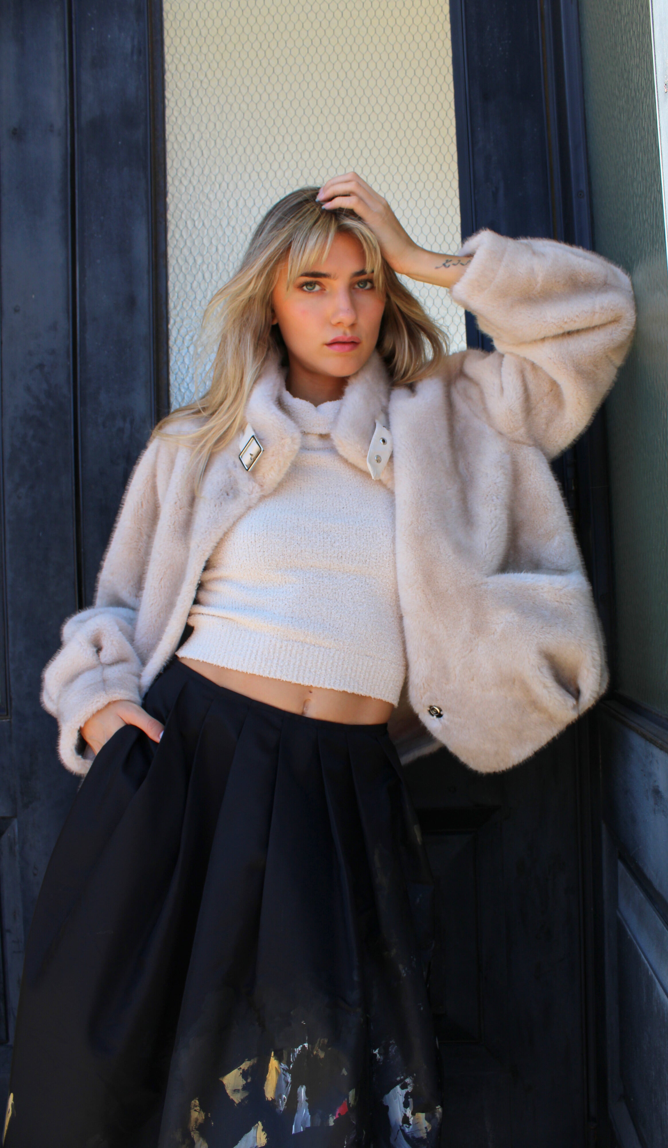 Maybe Baby Faux Fur Coat