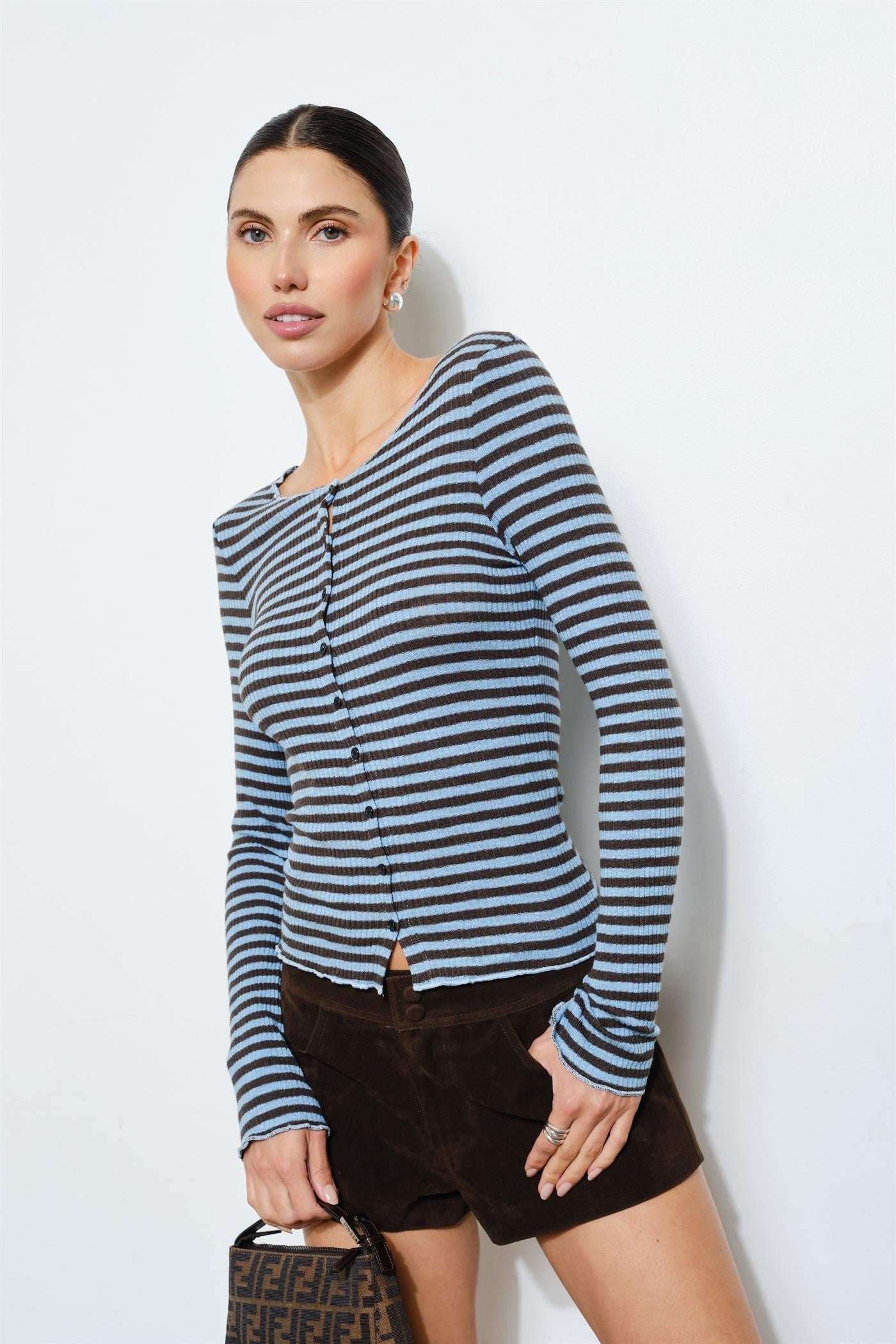 Laurie Top, Blue Stripe 1219
