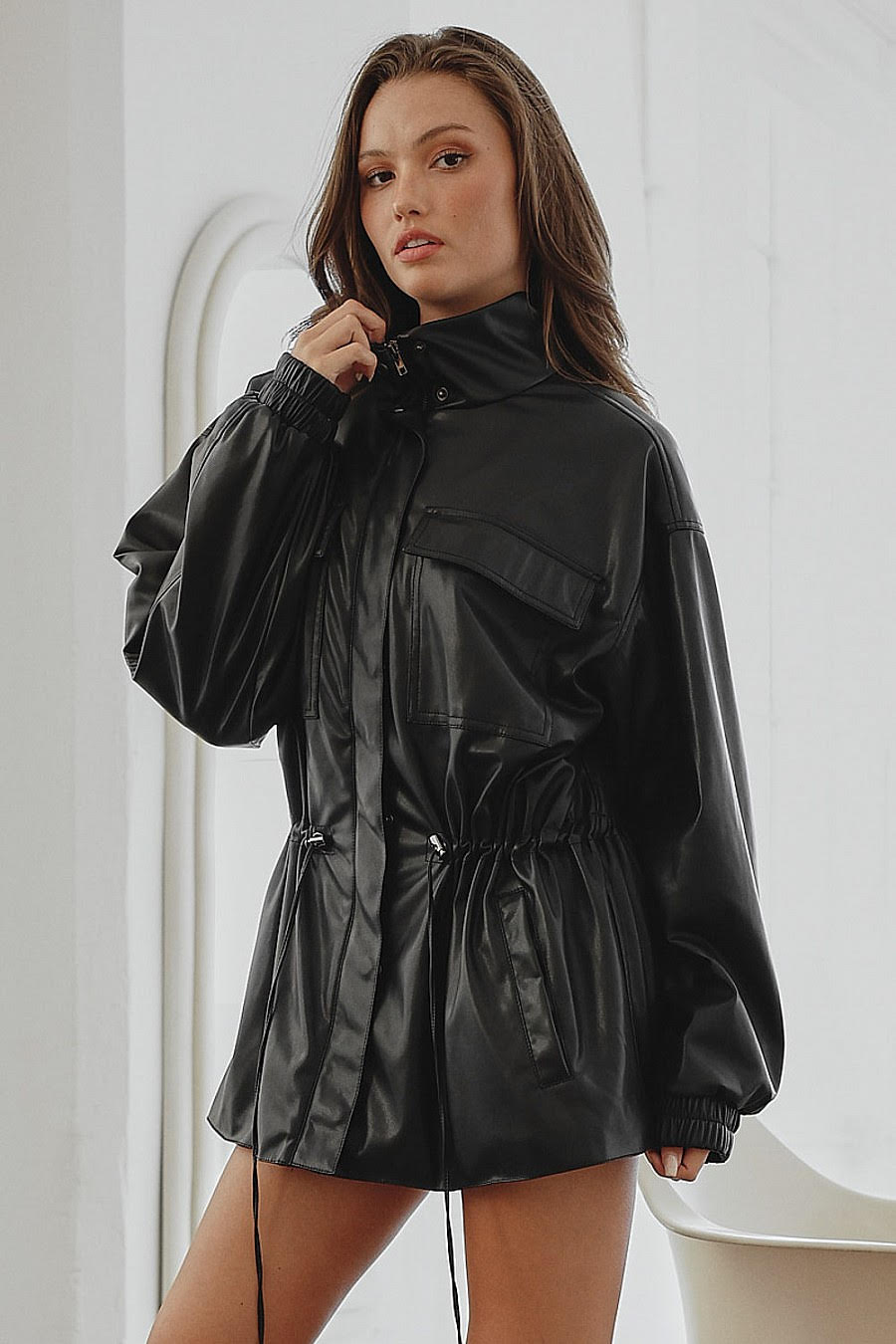 Parker Vegan Leather Jacket