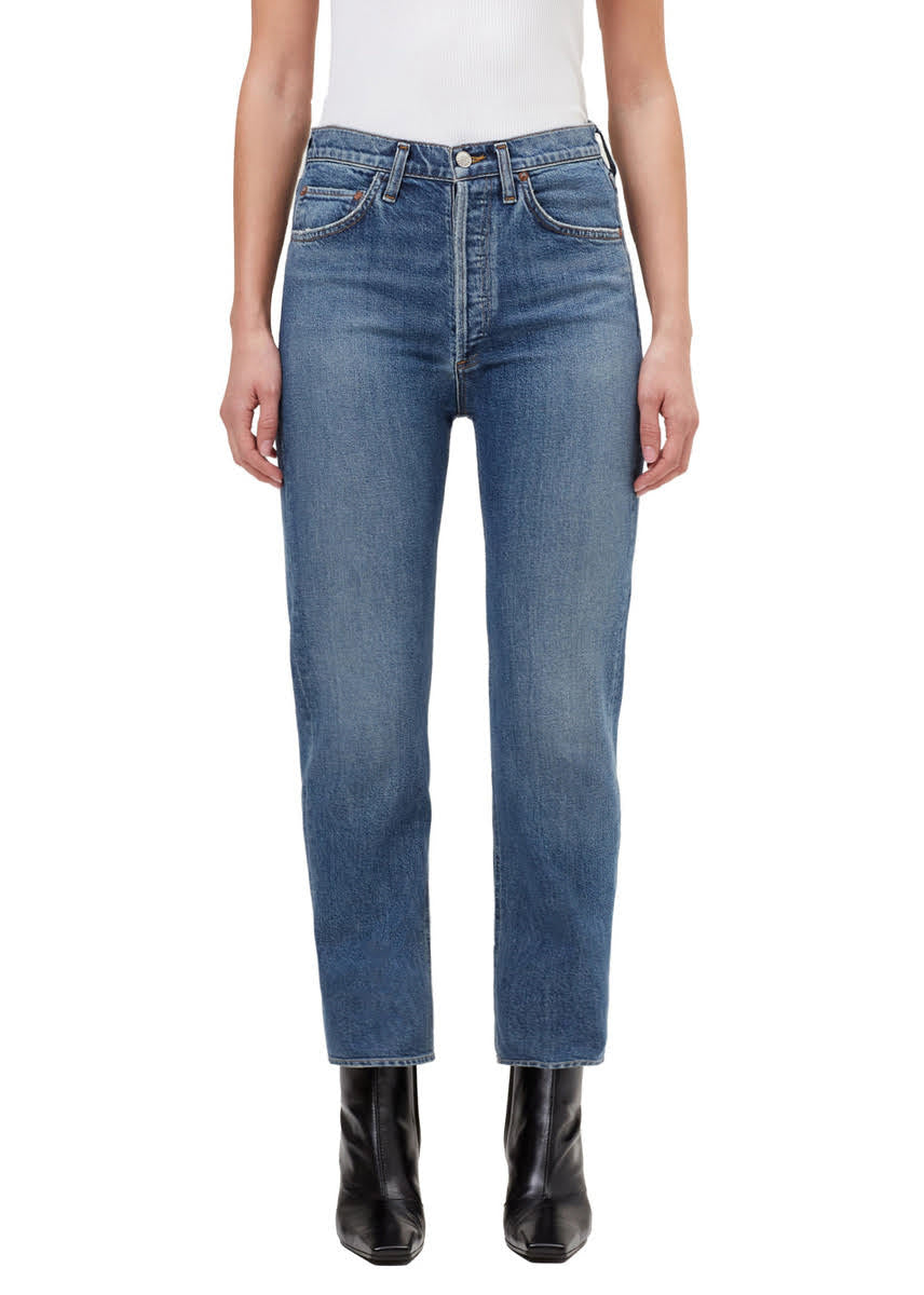 90s Pinch Waist Cropped Jean